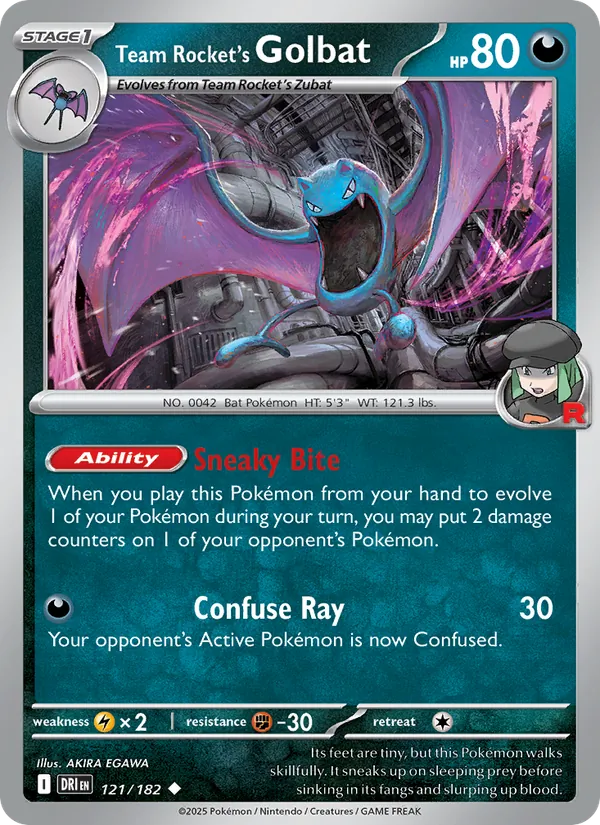 Team Rocket's Golbat — Destined Rivals 121/182