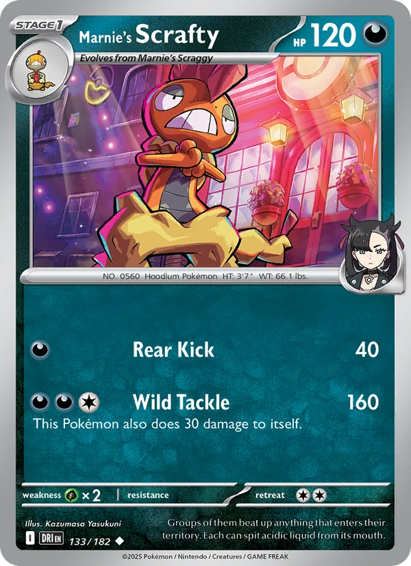 Marnie's Scrafty — Destined Rivals 133/182