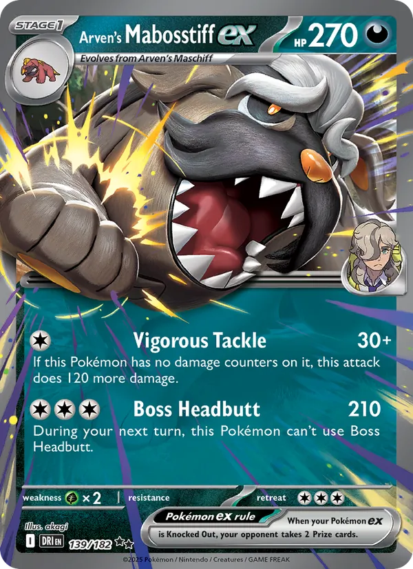 Arven's Mabosstiff ex — Destined Rivals 139/182