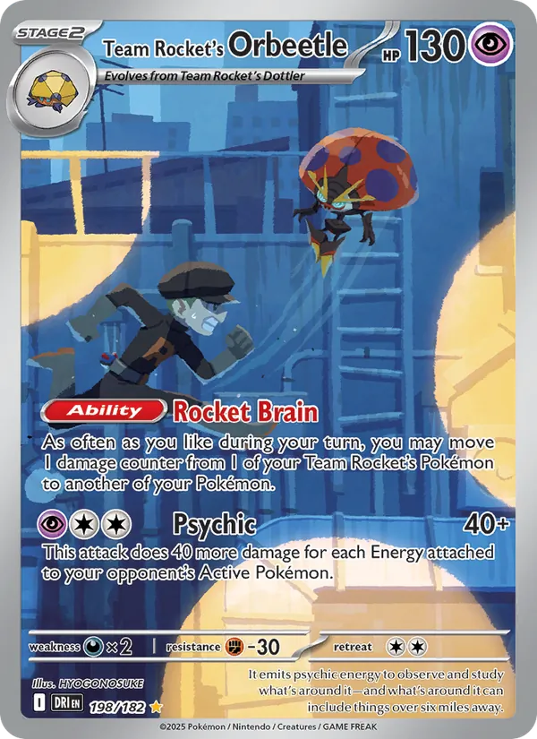 Team Rocket's Orbeetle — Destined Rivals 198/182