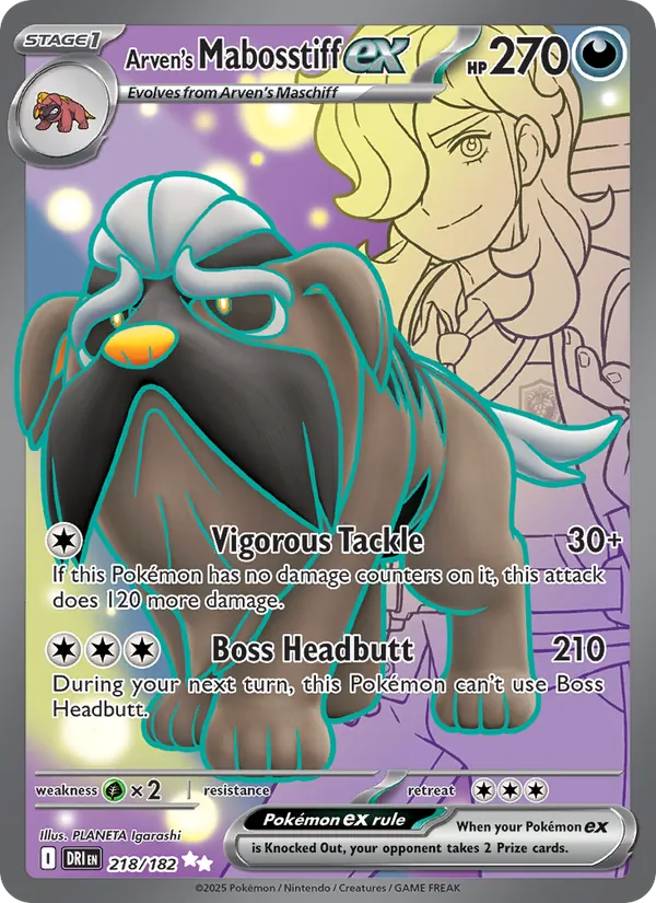 Arven's Mabosstiff ex — Destined Rivals 218/182