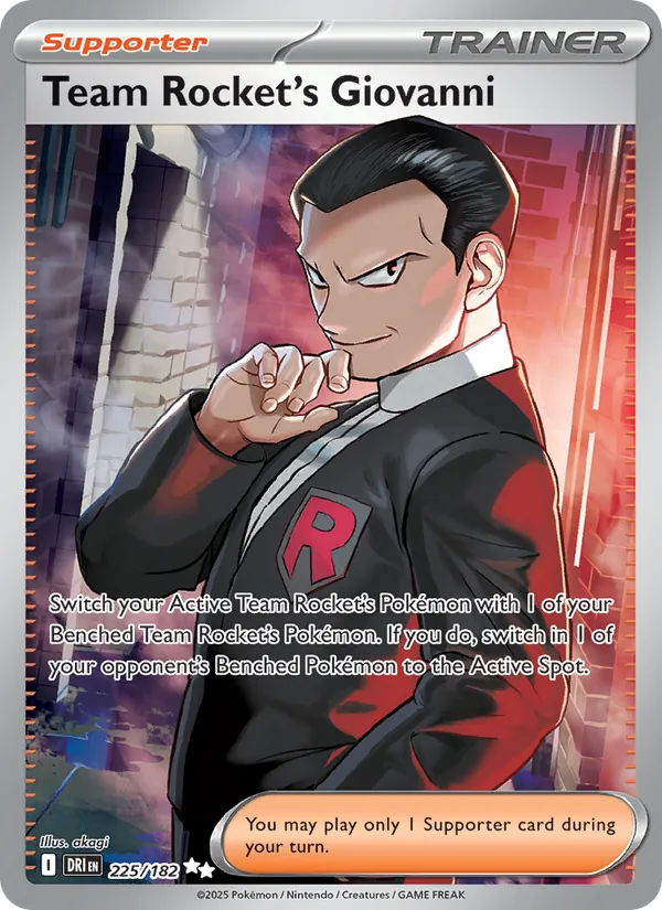 Team Rocket's Giovanni — Destined Rivals 225/182