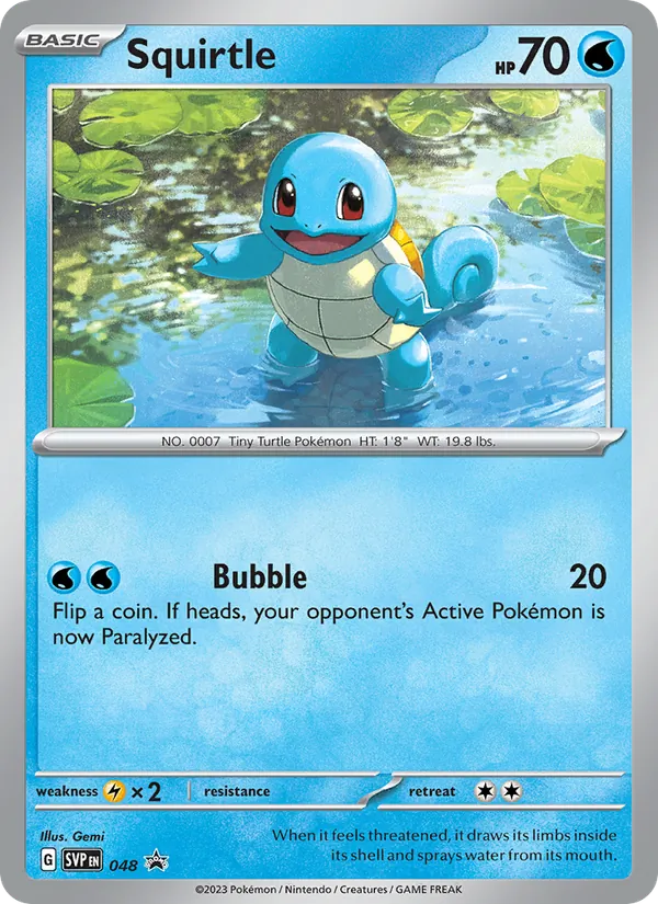 Carapuce — SVP Black Star Promos 048/225