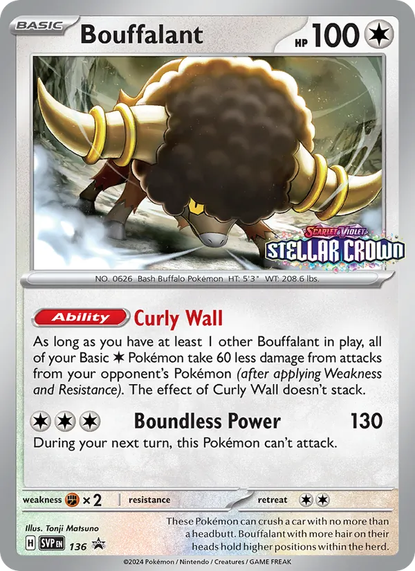 Bouffalant — SVP Black Star Promos 136/225