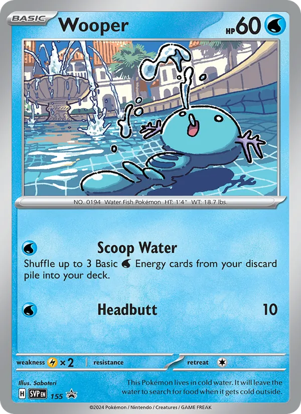 Wooper — SVP Black Star Promos 155/225