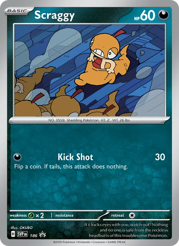 Scraggy — SVP Black Star Promos 186/225
