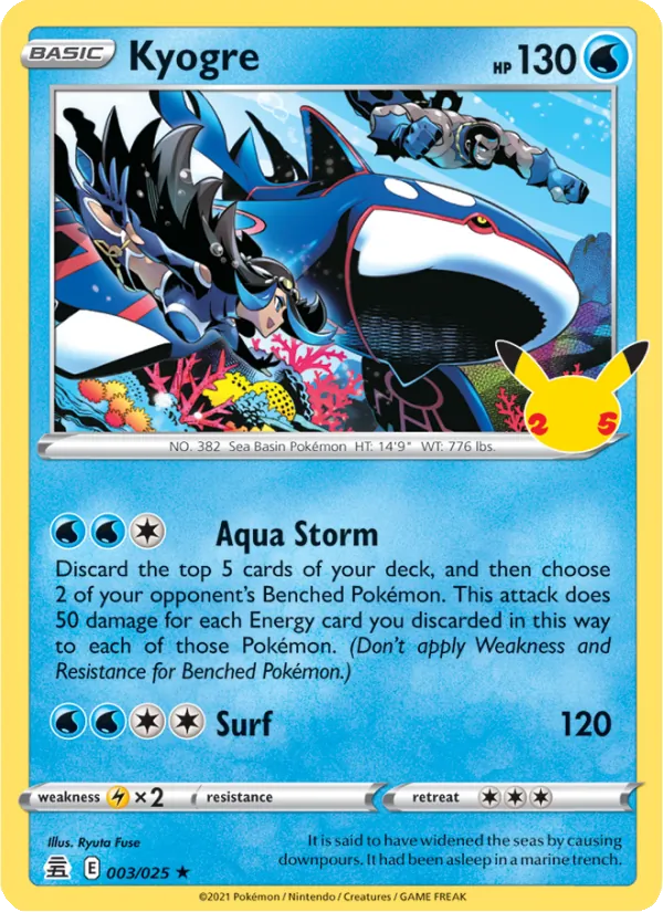 Kyogre — Celebrations 3/25