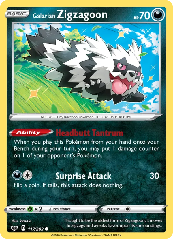 Galarian Zigzagoon — Sword & Shield 117/202
