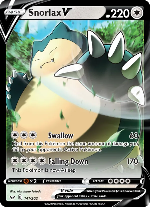 Snorlax V — Sword & Shield 141/202