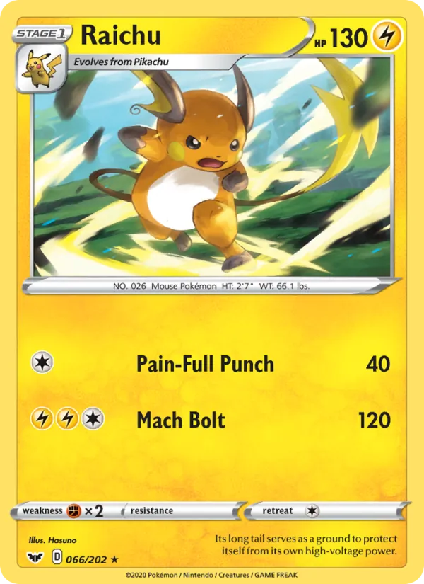 Raichu — Épée et Bouclier 66/202