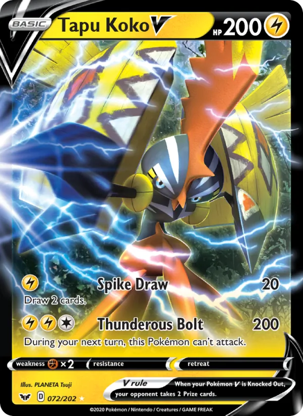 Tapu Koko V — Sword & Shield 72/202