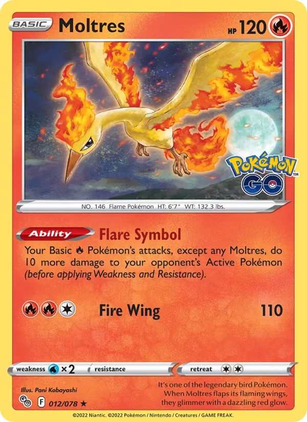 Moltres — Pokémon GO 012/78