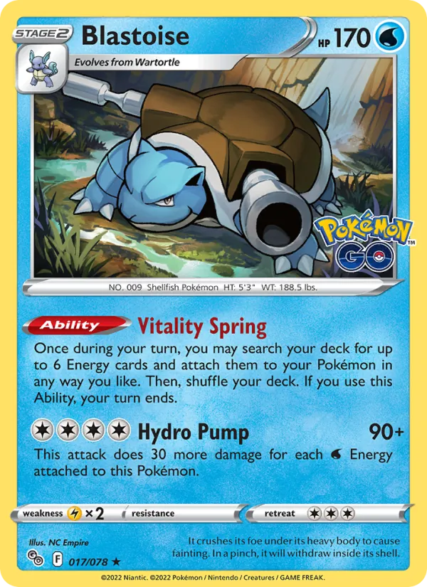 Blastoise — Pokémon GO 017/78