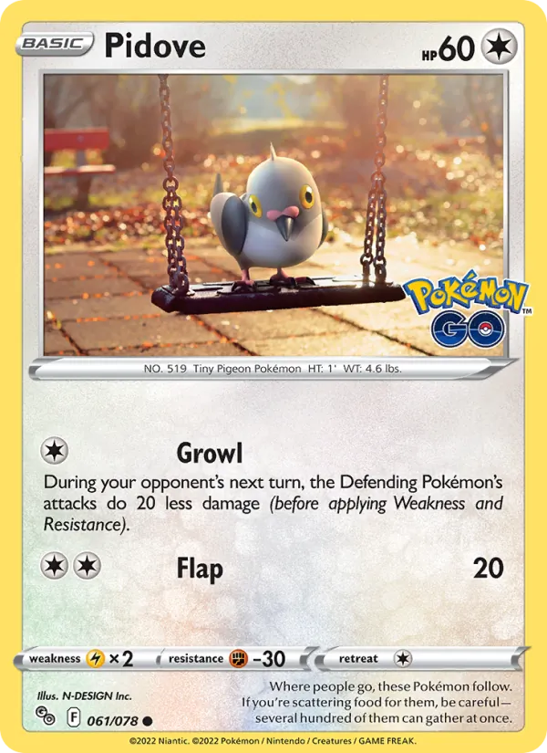 Pidove — Pokémon GO 061/78