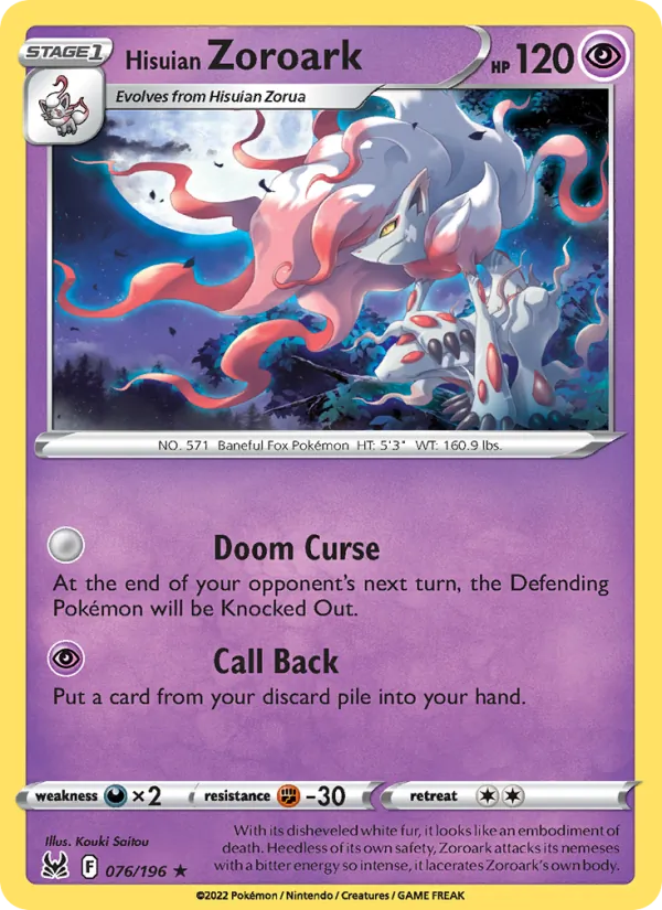 Zoroark de Hisui — Origine Perdue 076/196