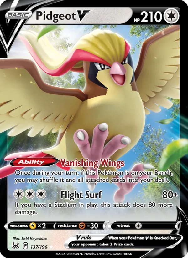 Pidgeot V — Lost Origin 137/196