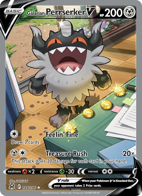 Galarian Perrserker V — Lost Origin 184/196