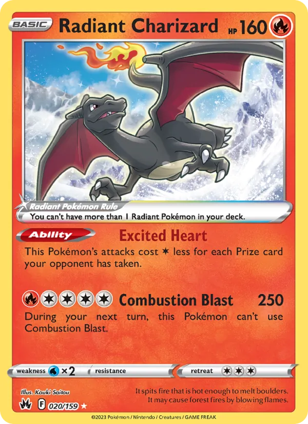 Radiant Charizard — Crown Zenith 020/159