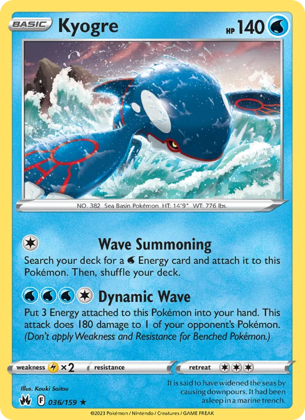 Kyogre — Zénith Suprême 036/159