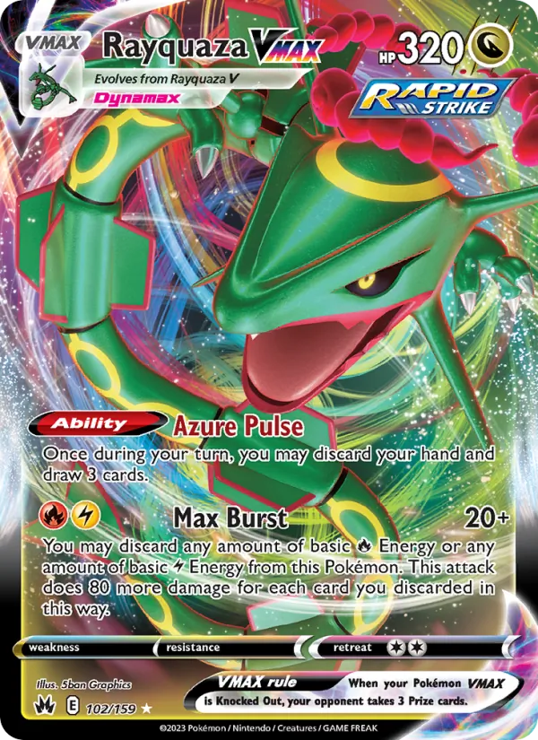 Rayquaza VMAX — Crown Zenith 102/159