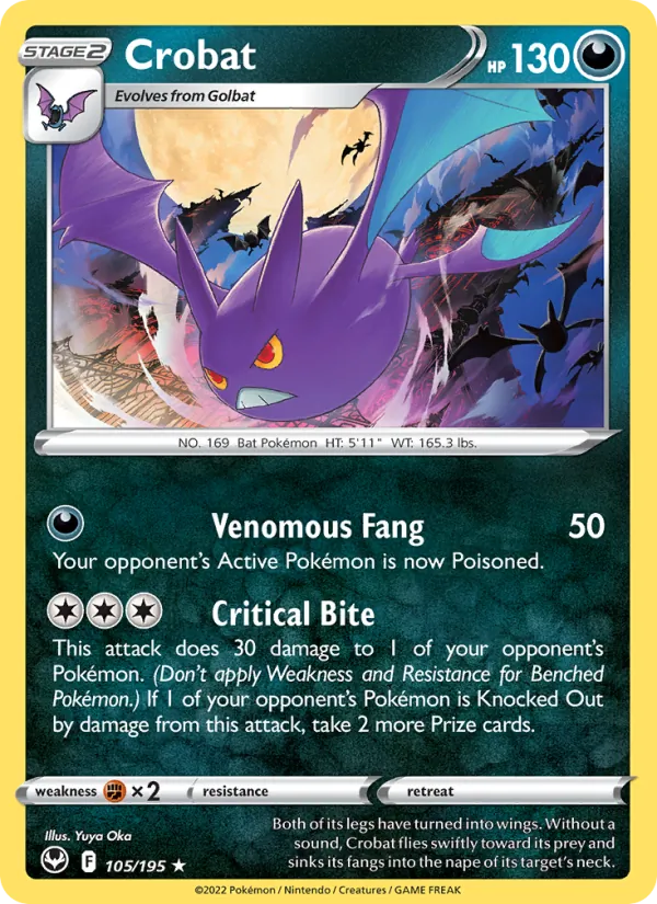 Crobat — Silver Tempest 105/195