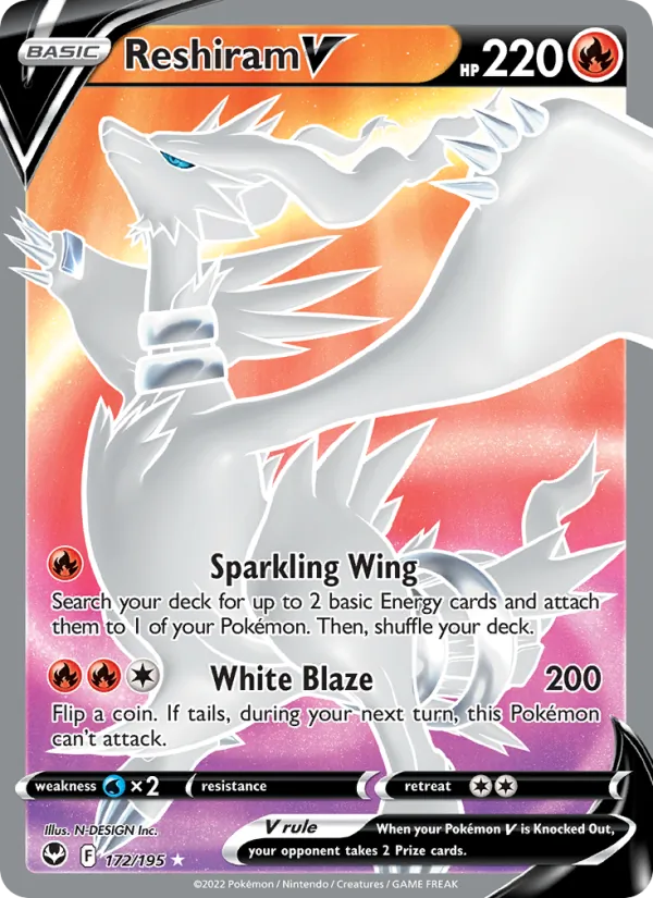 Reshiram V — Tempête Argentée 172/195