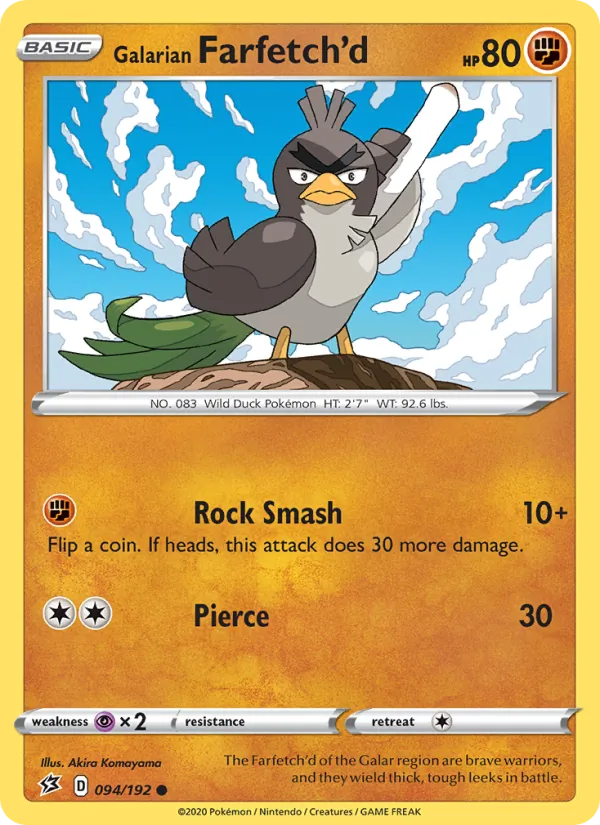 Canarticho de Galar — Clash des Rebelles 94/192