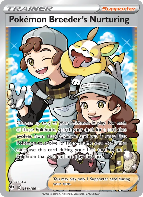 Pokémon Breeder's Nurturing — Darkness Ablaze 188/189