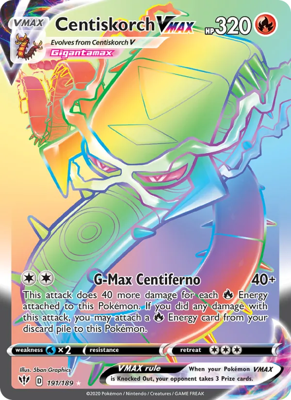Centiskorch VMAX — Darkness Ablaze 191/189