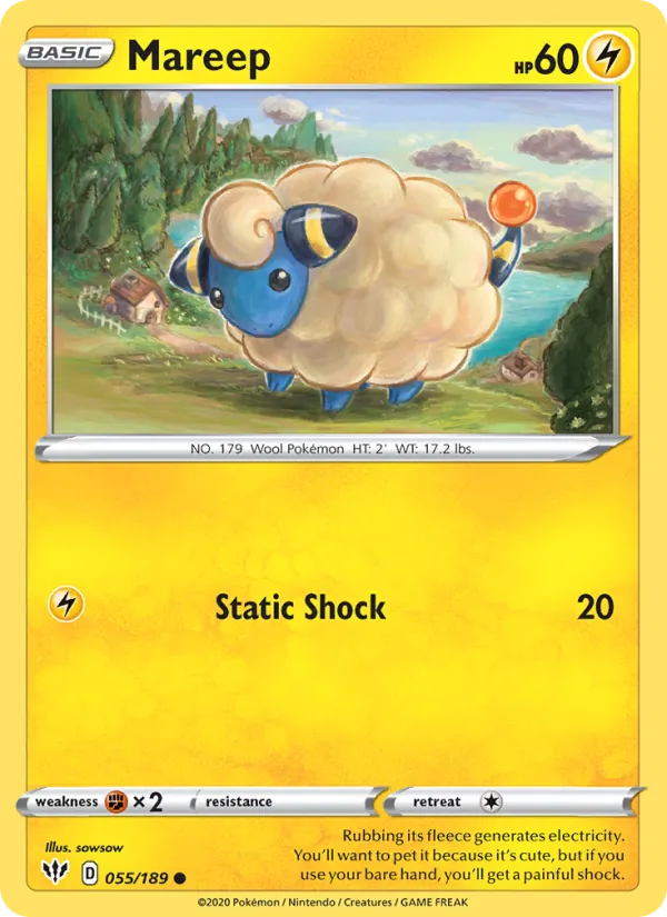 Mareep — Darkness Ablaze 55/189