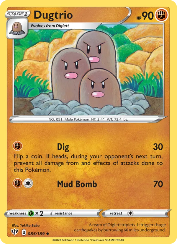 Dugtrio — Darkness Ablaze 85/189