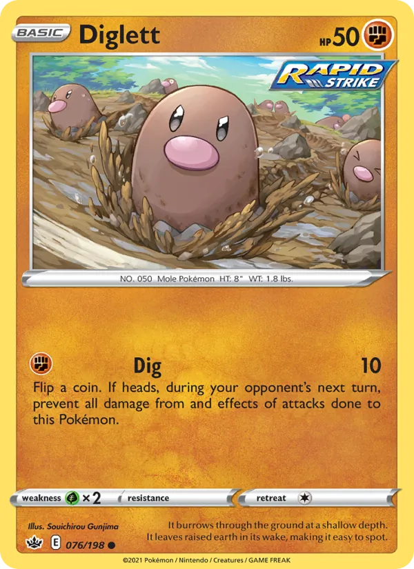 Diglett — Chilling Reign 76/198