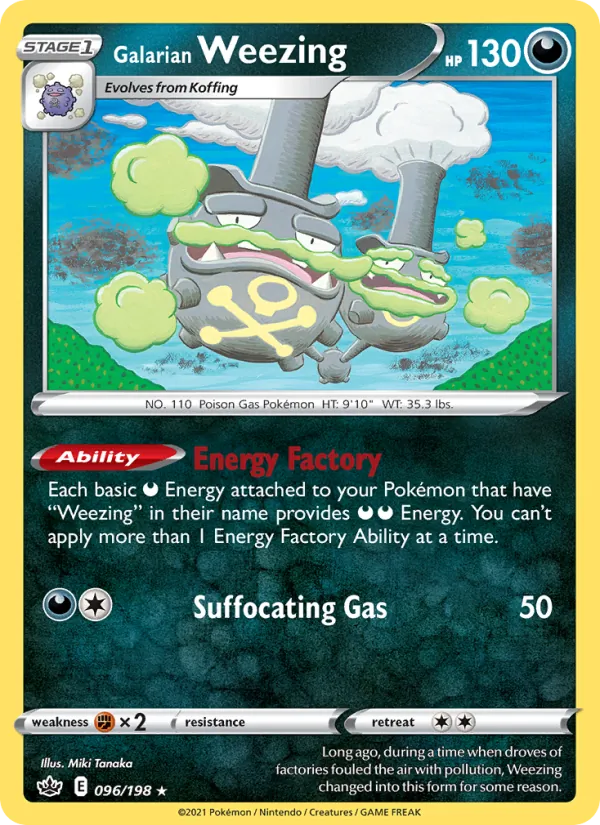 Galarian Weezing — Chilling Reign 96/198