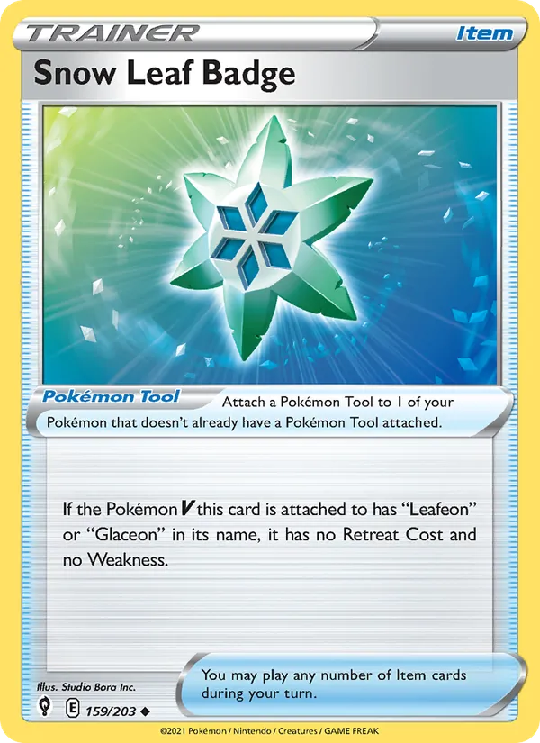 Snow Leaf Badge — Evolving Skies 159/203