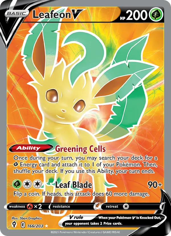 Leafeon V — Evolving Skies 166/203