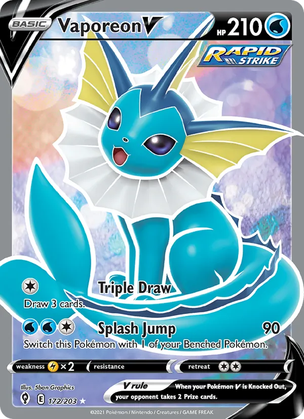 Vaporeon V — Evolving Skies 172/203