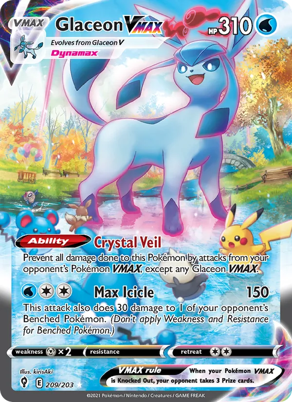 Glaceon VMAX — Evolving Skies 209/203