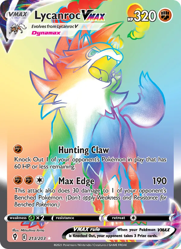 Lycanroc VMAX — Evolving Skies 213/203