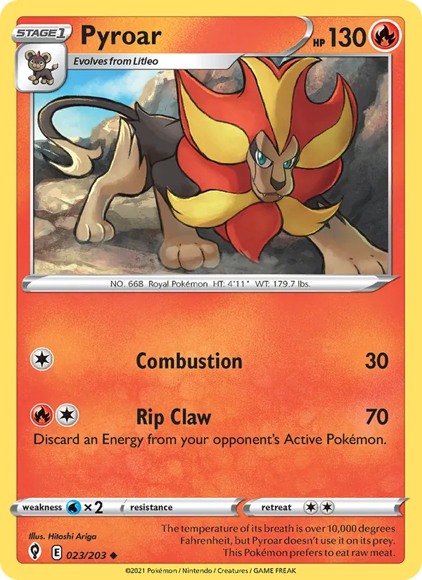 Pyroar — Evolving Skies 23/203