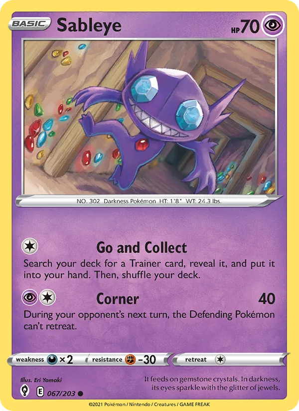 Sableye — Evolving Skies 67/203