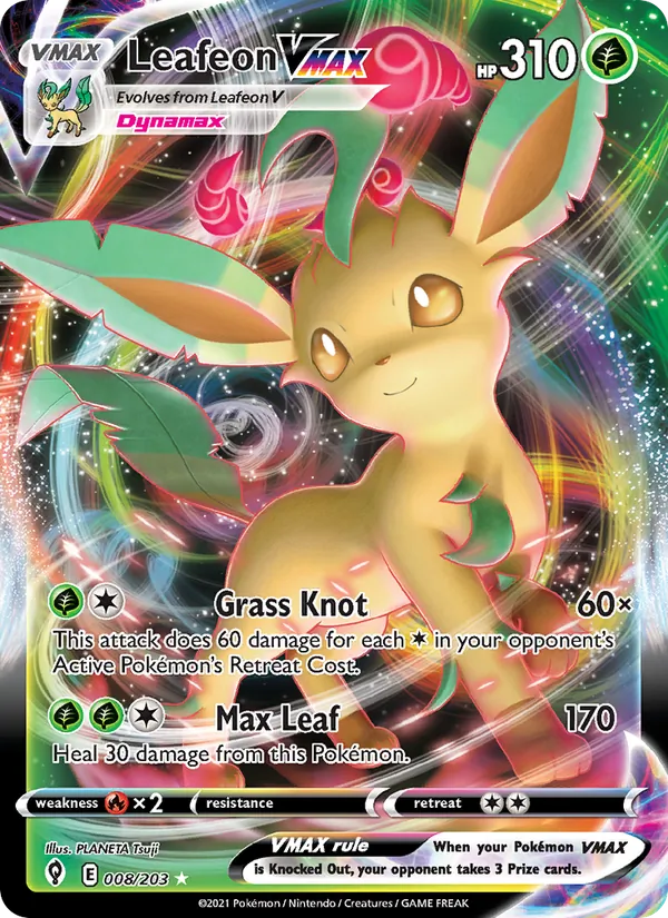 Leafeon VMAX — Evolving Skies 8/203