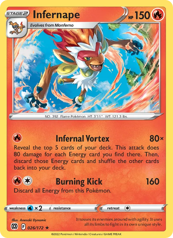 Infernape — Brilliant Stars 026/172