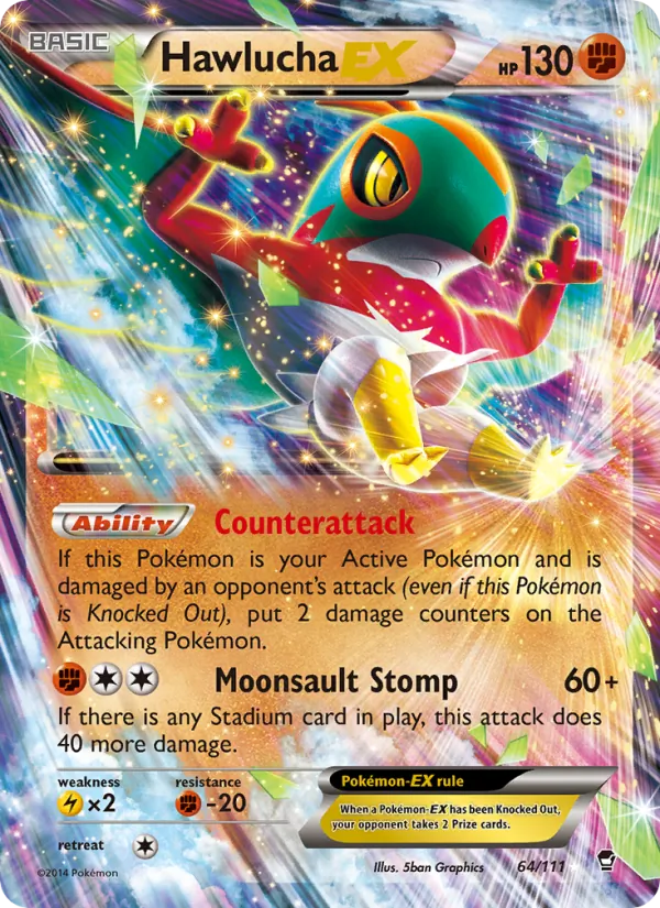 Hawlucha EX — Furious Fists 64/111