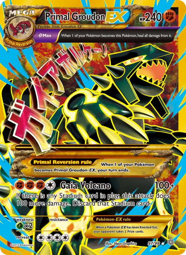 Primo-Groudon EX — Origines Antiques 97/98