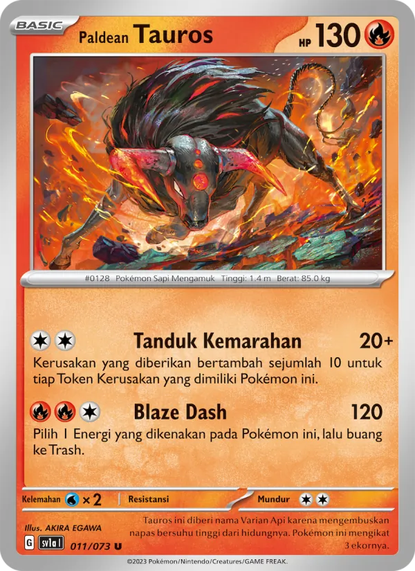 Paldean Tauros — Hantaman Triplet 011/73