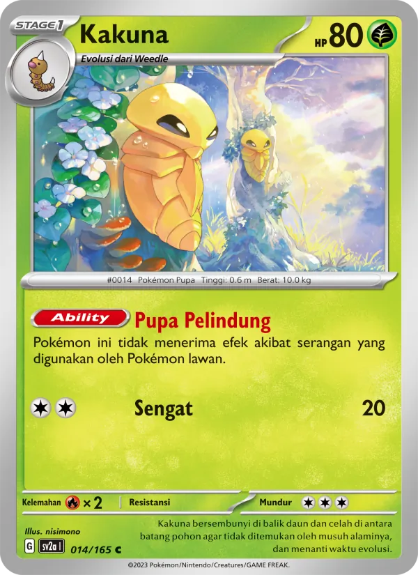 Kakuna — Kartu Pokémon 151 014/165