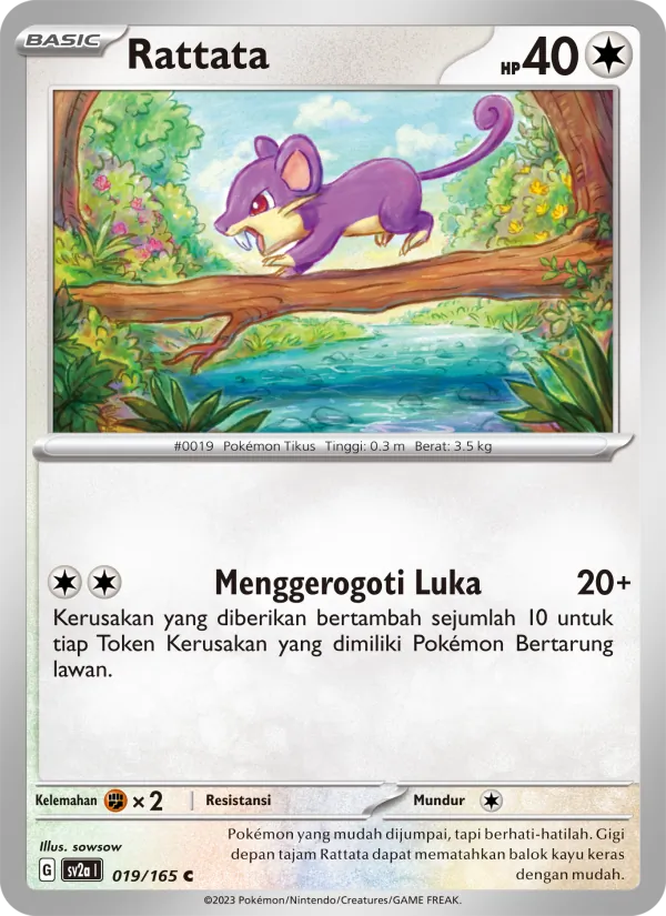 Rattata — Kartu Pokémon 151 019/165