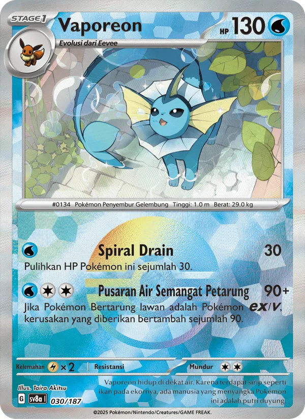 Vaporeon — Festival Terastal ex 030/187