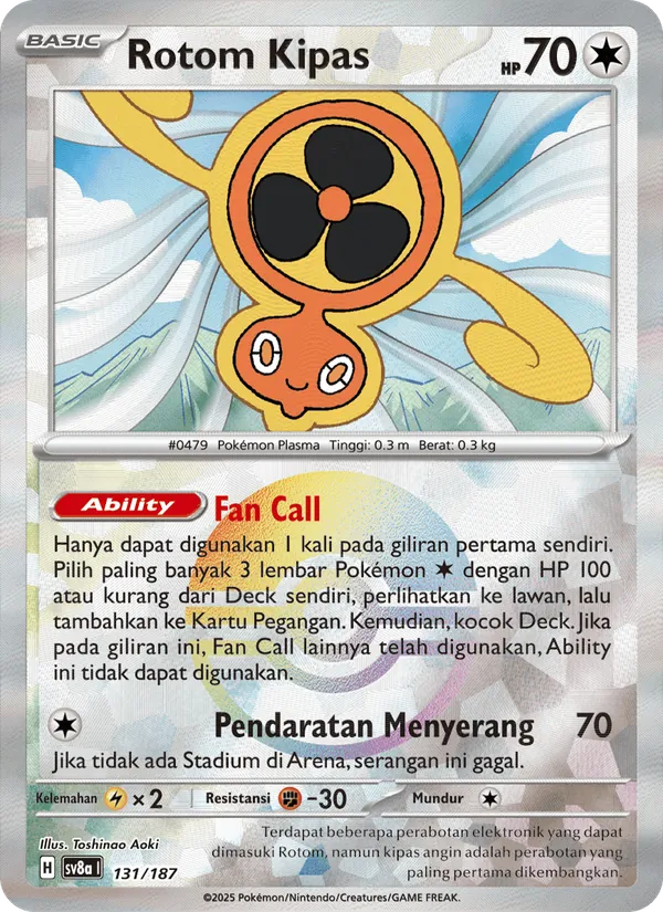 Rotom Kipas — Festival Terastal ex 131/187