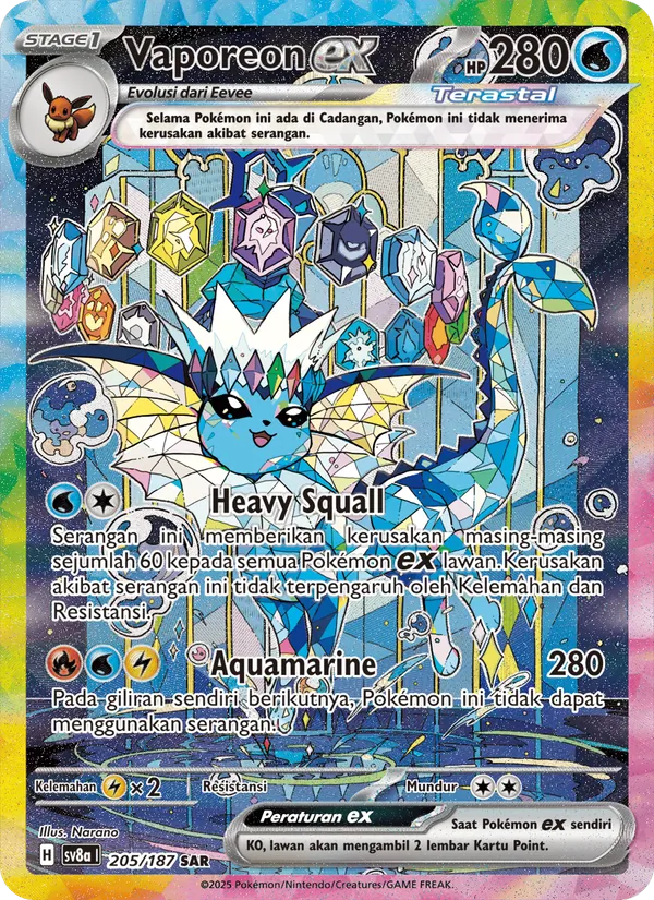 Vaporeon ex — Festival Terastal ex 205/187